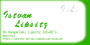 istvan lipsitz business card